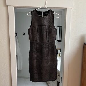 Banana Republic Textured Black Mini Dress